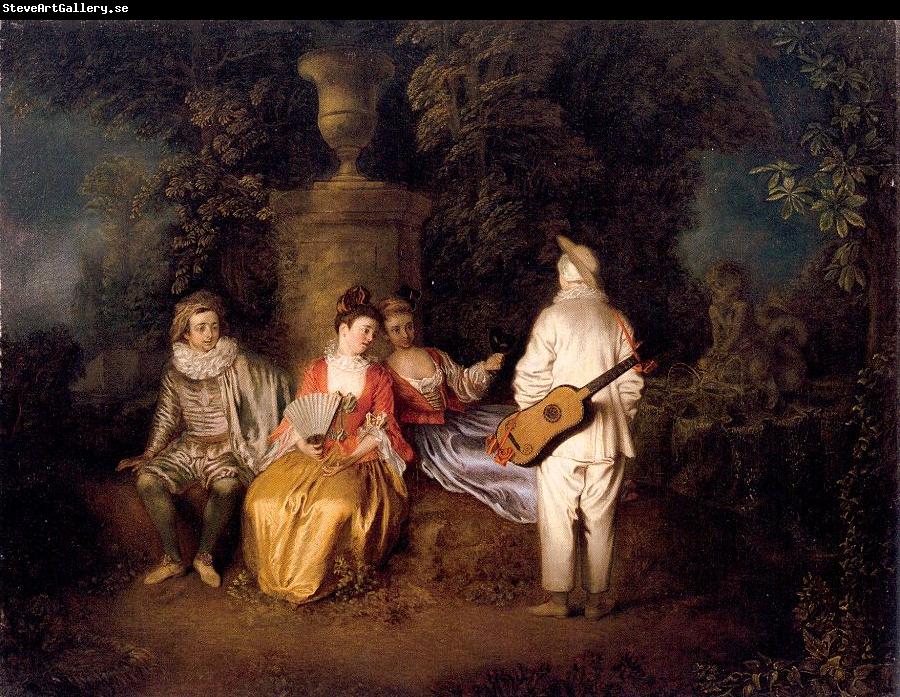 WATTEAU, Antoine Party of Four